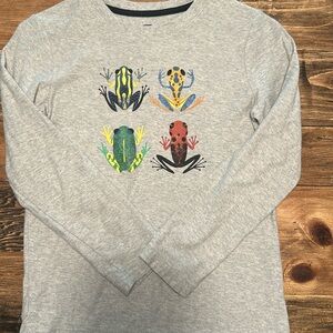 EUC Tea Collection Gray Frog Print Tee